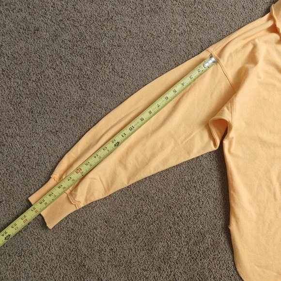NWT Aerie Womens XXS Peach LongSleeve Collared Pocket Pullover Sweatshirt Cotton - Picture 7 of 16